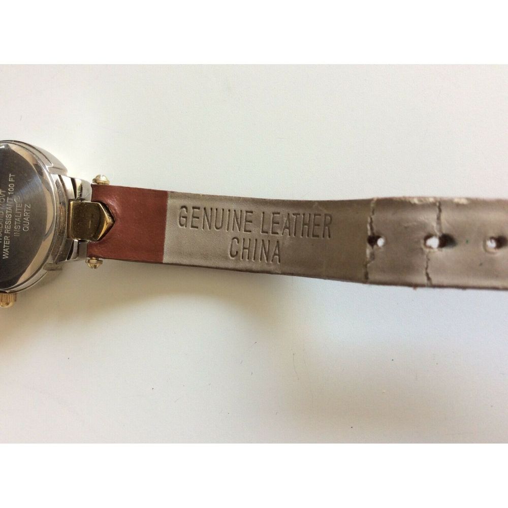 Anne Klein 11 Instalite Genuine Leather Watch Gold - Picture 6 of 8